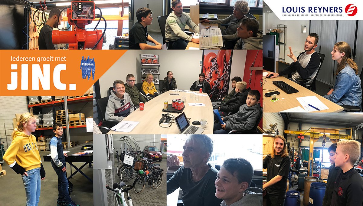 LouisReynersBV's tweet photo. In samenwerking met JINC namen de leerlingen van @Compaen VMBO een kijkje in de “keuken” van ons bedrijf. JINC is een non-profit organisatie die jongeren van 8 tot 16 jaar helpt op weg naar een goede start op de arbeidsmarkt.

https://t.co/GKpH8DuYuo https://t.co/D5AzLitSrs