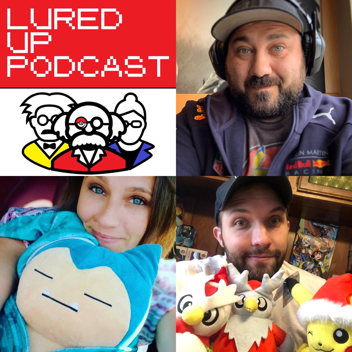 PokeProfNet's tweet image. Meet the hosts of Lured Up! Ken, Melissa, and Adam! Next time you are out grinding, give our show a try! #listenwhileyouplay #pokemon #pokemongo #podcast