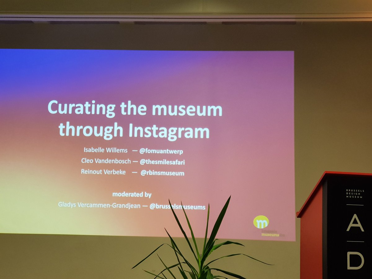 peinadormarta's tweet photo. Curating the #museum through #Instagram with Gladys Vercammen @BrusselsMuseums @reinoutverbeke @RBINSmuseum @IsabelleWillems @FomuAntwerp & Cleo Vandenbosch #Hurae @themilesafari #BeMuseum19 https://t.co/Ymd6jko2lu