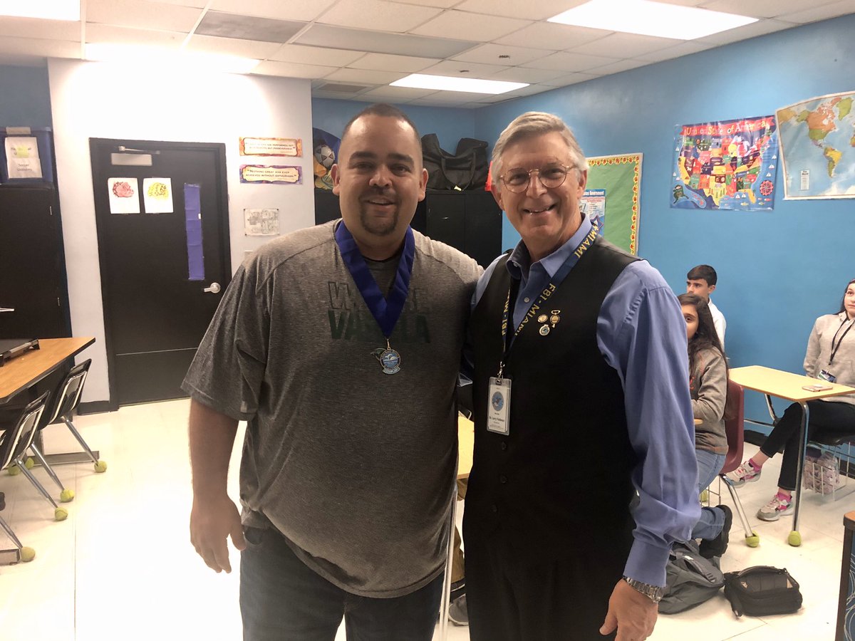 Thank you, Dr. Feldman, for visiting Varela and honoring our Coach of the Year, Mr. Rovira! <a href="/Larry_Feldman/">Lawrence Feldman</a> <a href="/MDCPSSouth/">South Region Office</a>