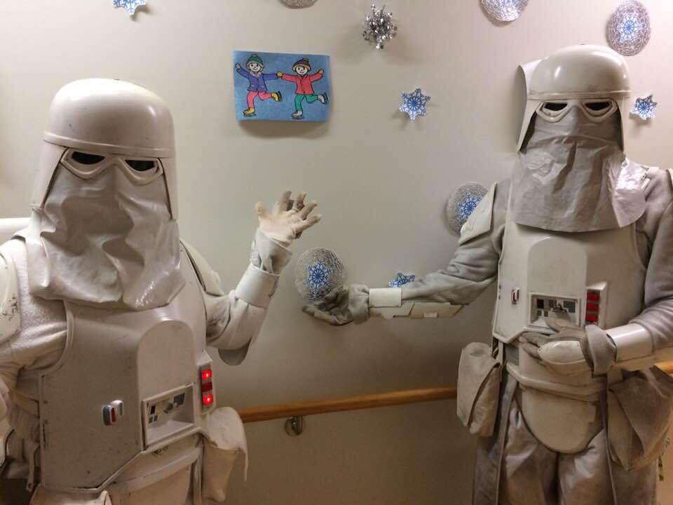 We found our snow in Australia... close enough. Frosty troopers at the local children’s hospital in Brisbane, Australia got excited to see almost the real thing at a visit recently. #StayFrosty #StarWars #501stLegion #Snowtrooper