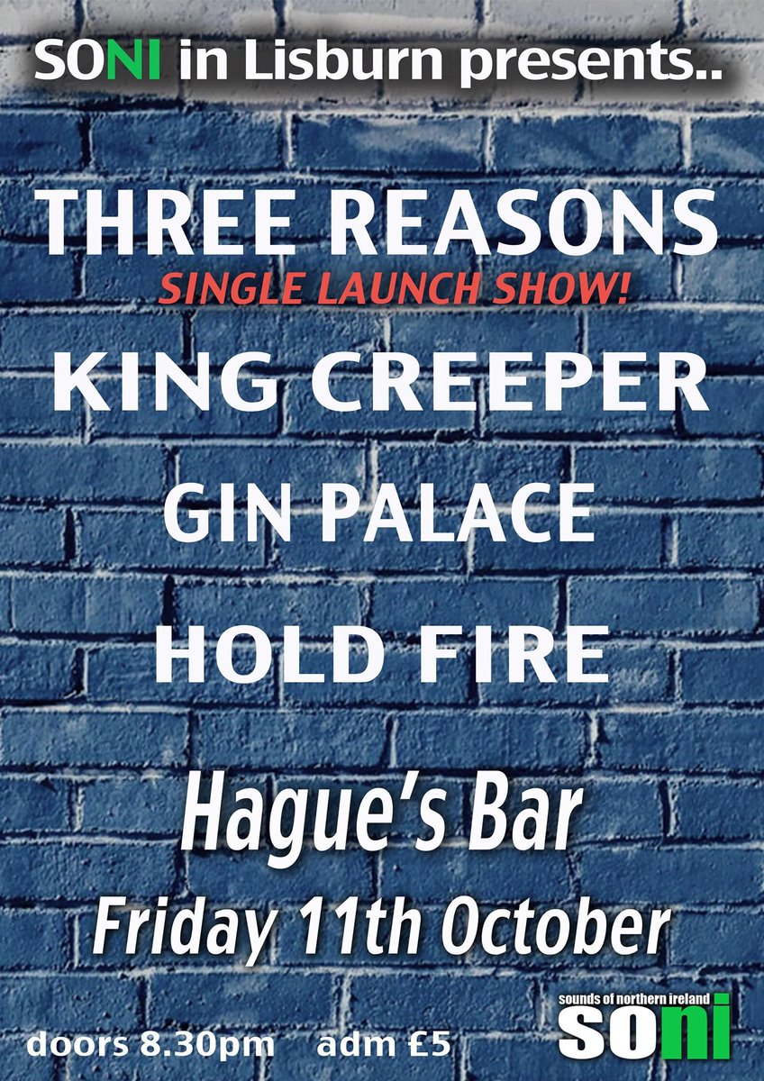 philmccarroll's tweet photo. Still heartbroken about last night, but it's only football after all....music is my no.1 mistress, so onwards to tonight and a trip to #Lisburn for a SONI spectacular at Hague's Bar...4 bands, including @ReasonsThree launching their new single &amp; a bunch of beers to dull the pain! https://t.co/DyQIthkvGI