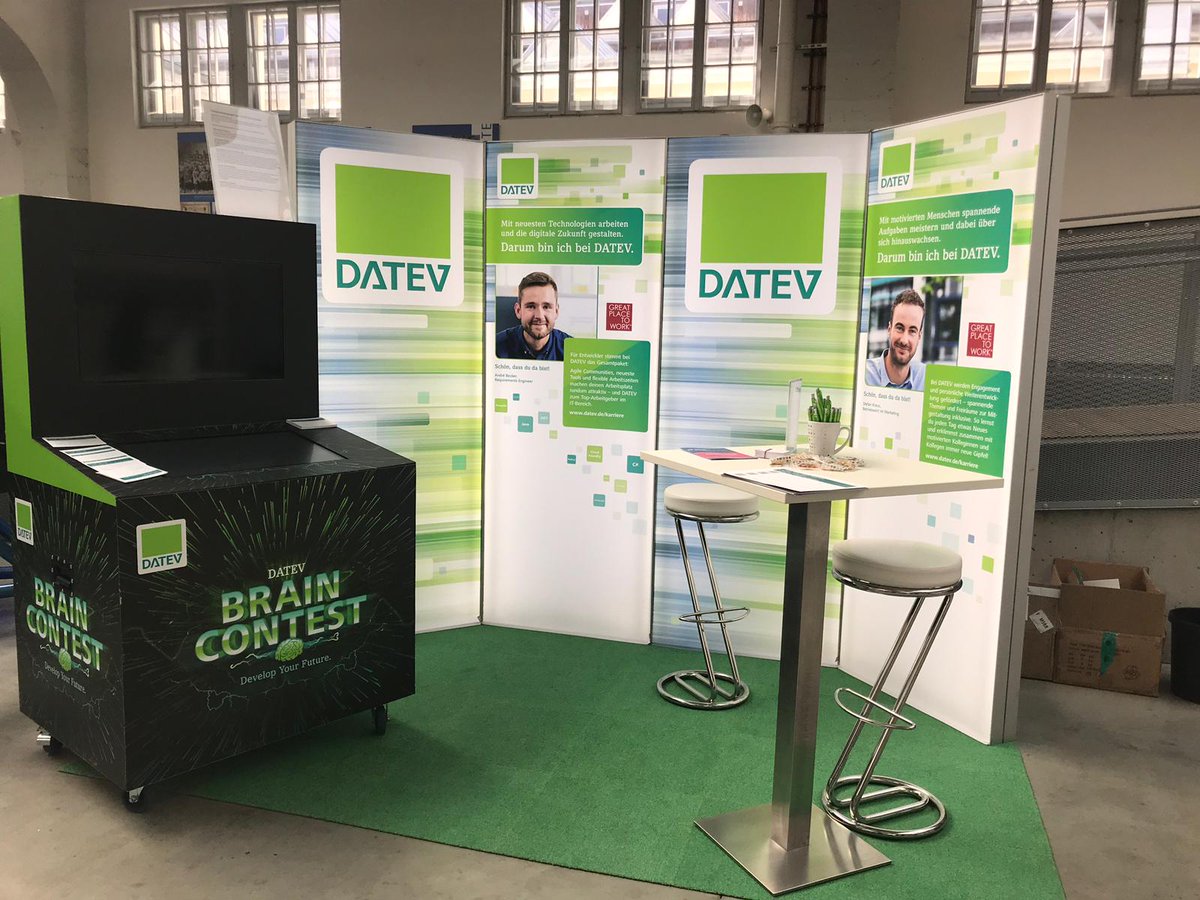 Unser Team von <a href="/DATEV/">DATEV</a> #Karriere auf dem #ITJobSummit heute und morgen in #München. Euch ganz viel Spaß und Erfolg! Zeigt mal den Bayern, was wir Mittelfranken drauf haben! 😉
#datev #besterarbeitgeber #lovemyjob