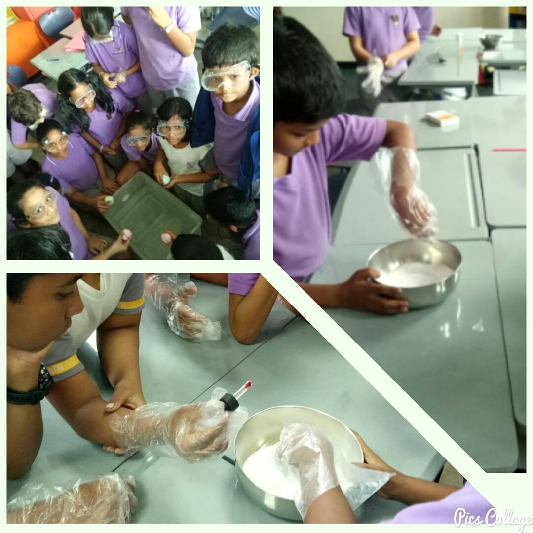 BSC_JSClubs's tweet image. .@BSC_JSClubs @BSC_JSHead @BSC_SSHead @intSchools Making and testing &apos;Bath Bombs&apos; #STEMClub #YoungScientists #FunExperiment   #laboratory work