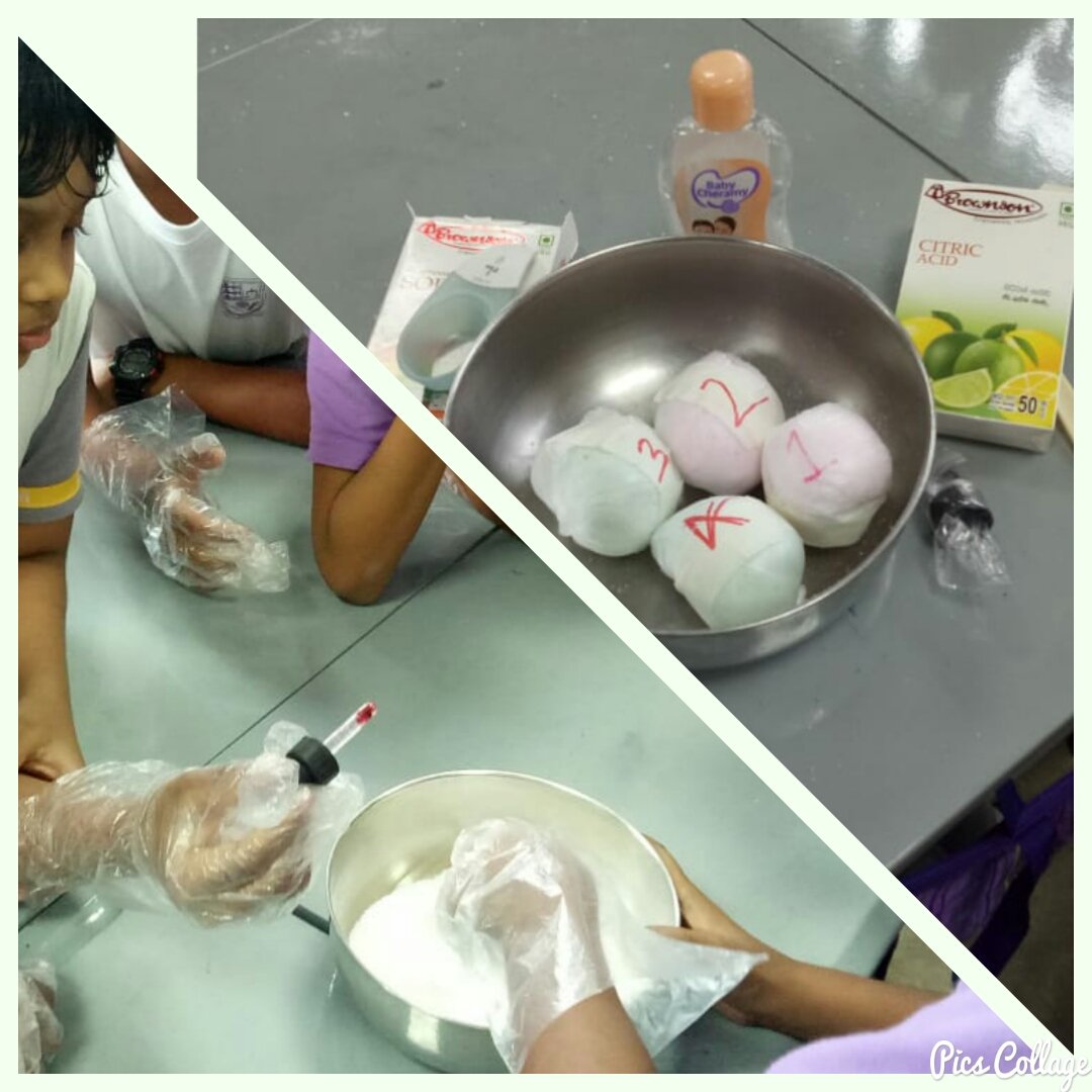 BSC_JSClubs's tweet image. .@BSC_JSClubs @BSC_JSHead @BSC_SSHead @intSchools Making and testing &apos;Bath Bombs&apos; #STEMClub #YoungScientists #FunExperiment   #laboratory work
