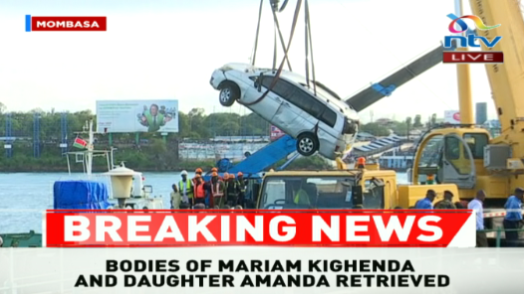 ntvkenya's tweet photo. Family and Kenya Navy Officers to gather for a small prayer before the bodies of 
Mariam Kighenda and her daughter Amanda are moved. 
#RecoveryInTheDeep https://t.co/xHMKy6AKo2