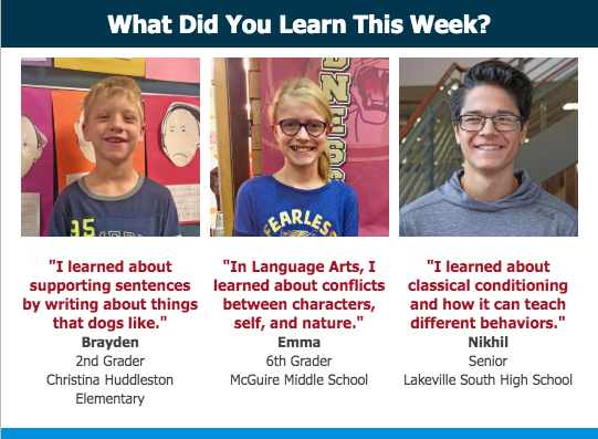 LakevilleAreaPS's tweet photo. Check-out some of the great things students learned this week from around our schools! #194Pride #LakevillePride #Learn194 https://t.co/qP2Vjui3ES