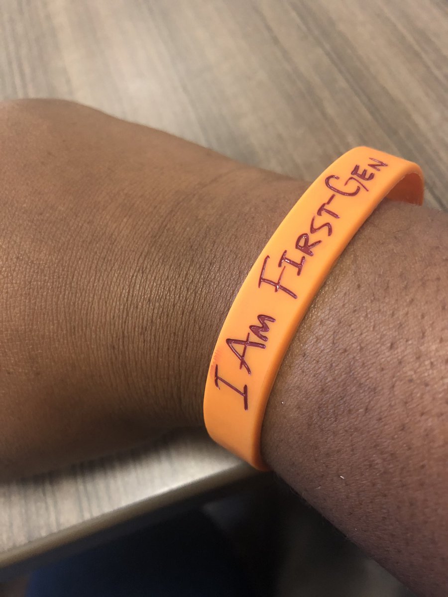 DrCharmaineTroy's tweet image. Yep! ❤️ What my wristband says.. #IAmFirstGen #FirstGenandProud