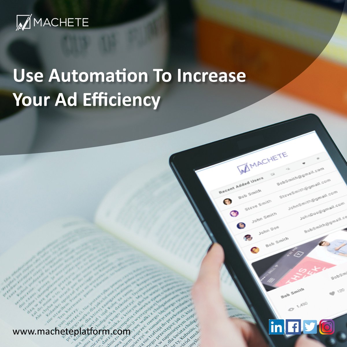 MachetePlatform's tweet photo. 👉USE AUTOMATION TO INCREASE YOUR AD EFFICIENCY Automation is a powerful tool to increase speed, efficiency, and growth.

Visit ➡️ https://t.co/tRUZbBrp21

#ppcads #payperclick #ppctool #ppcautomationtool #machete #amazonads #ppcamazon #amazonppcsoftware #amazonadvertisingtools https://t.co/nZx7OO3XR8