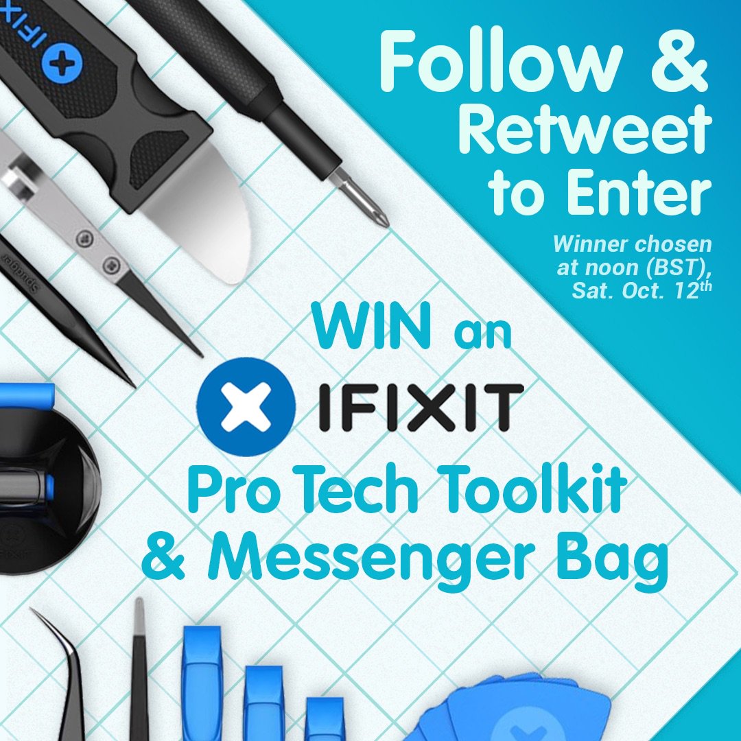 pimoroni's tweet image. Our final @iFixit giveaway is a big one! You can win a Pro Tech Toolkit and messenger bag bundle worth over £90!

Just follow us (if you don’t already) and retweet this tweet to enter. We’ll pick a winner at random tomorrow (Oct. 12th) at noon (BST).