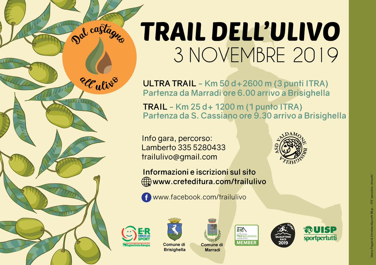 Vi state allenando? Il #trail dell'#Ulivo in programma a #Brisighella si sta avvicinando!