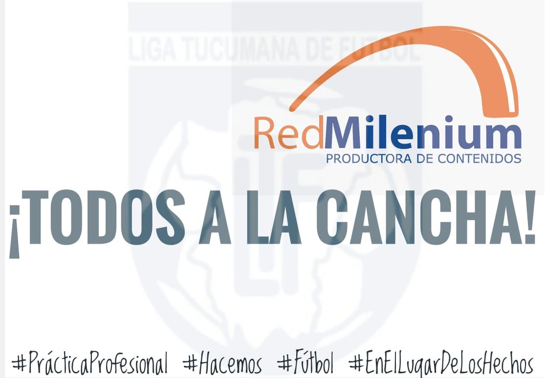 RMilenium's tweet photo. Los alumnos de 1er Año con #IPIDEP y #Multimedia irán a la cancha de Sportivo Guzmán para realizar la cobertura del partido de Liga Tucumana de Fútbol.

#Periodismo #Cobertura https://t.co/Pi5nqRgXHO