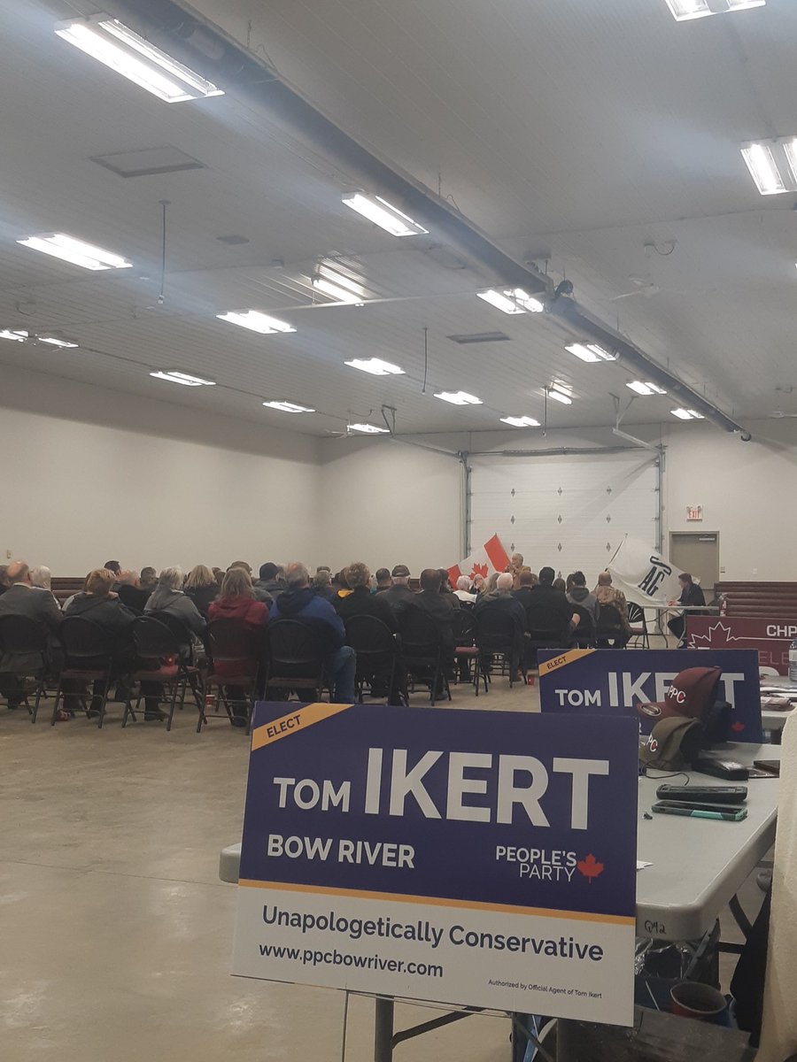 ab_ppc's tweet photo. Bow River PPC candidate Tom Ikert did a fantastic job at the Strathmore Ag Society debate on Oct 9th!! What a great evening!! #PPC2019 🍁 https://t.co/C2e5tSOH69