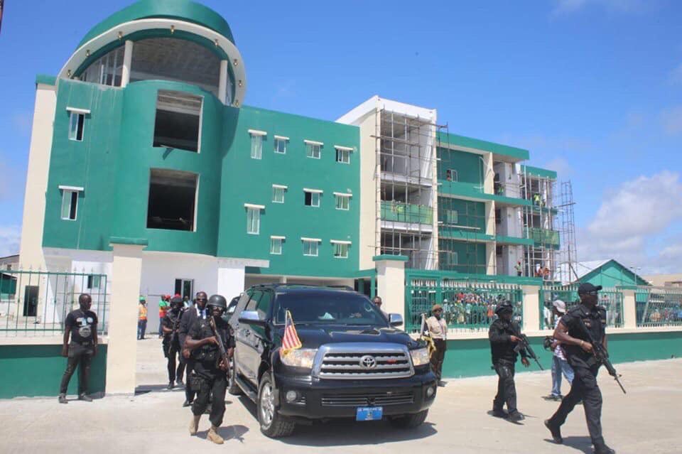 liberian_the's tweet image. #secretout President Weah at the Freeport of Liberia yesterday #propoor