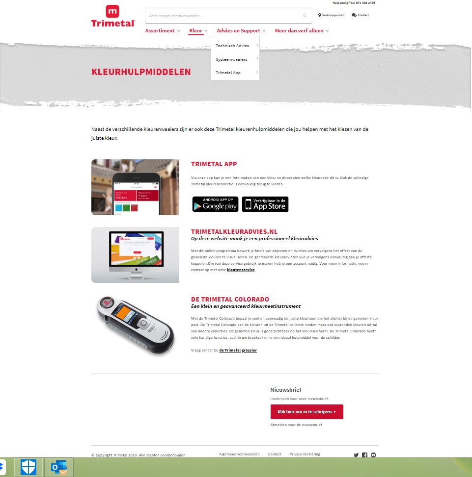 WOW! Hier hebben we hard aan gewerkt! De nieuwe website van Trimetal Bouwverven staat live!

Van Héé! is het design, webdevelopement, tekst, graphics, seo, et cetera.
Bernard de Ronde nam het werk in het SANA E-commerce systeem voor z'n rekening.

trimetal.nl
