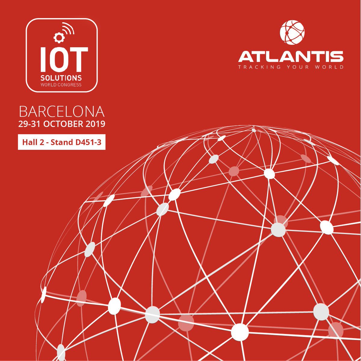 ¿Vols saber quines són les últimes tendències en sistemes de geolocalització?

Visita'ns a l'IOT Solutions World Congress.
 📅 del 29 al 31 Octubre
🎯 Fira de Barcelona - Hall 2 - Stand D451-3

#Atlantis #IOTSWC19 <a href="/IOTSWC/">IOT Solutions World Congress</a> @FiradeBarcelona