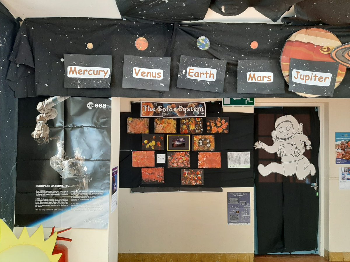 DavidstownPS's tweet photo. @SpaceWeekIRL in our infant room. Jet packs, reacting rockets, art construction and creativity! #aistear #CreativeSchool https://t.co/S9Ge9R0gUW