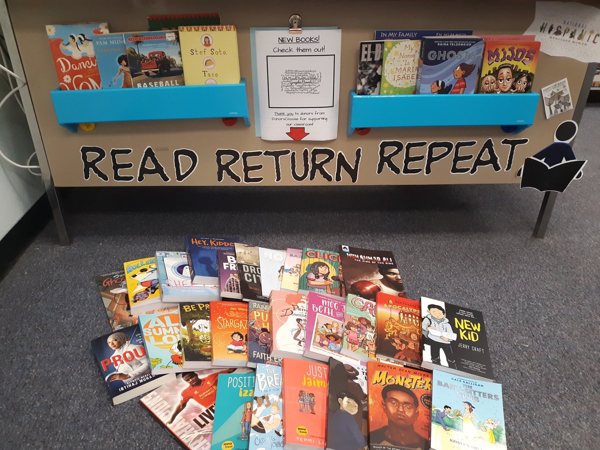 plsuchocki's tweet photo. Thank you @DonorsChoose! Thank you for making it so simple to share my classroom needs and so easy for donors to support my classroom. #fullyfunded #WeNeedDiverseBooks #graphicnovel #readforfun #readinglives #teacherlife https://t.co/Bo4bGfVw4B