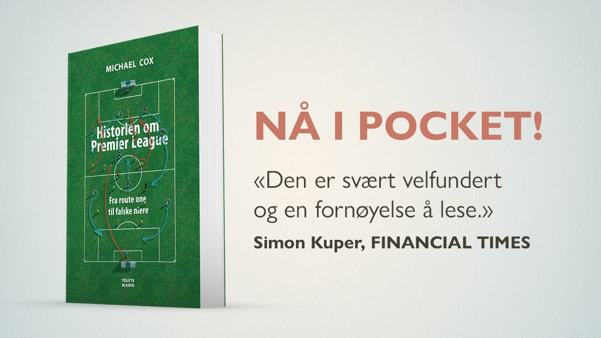 Nå i paperback! «Historien om Premier League. Fra route one til falske niere» av Michael Cox konturforlag.no/product-page/h…