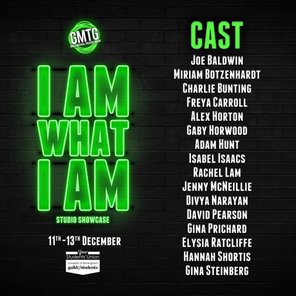GMTGBrum's tweet photo. We are delighted to announce our amazing cast list for GMTG’s Term One showcase: I Am What I Am!
11th-13th December
#GMTGWhatIAm19 https://t.co/g7Zj9IyyUT