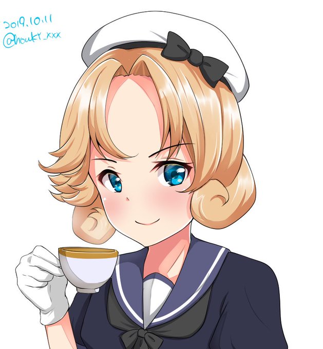 ジェーナスとティータイム
#艦これ版深夜の真剣お絵描き60分一本勝負
#艦これ版真剣お絵描き60分一本勝負_20191011 