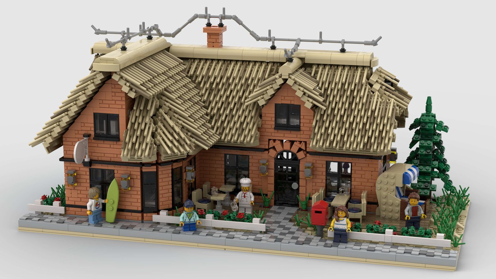 Spil Mobilisere Oprør LEGO® IDEAS on Twitter: "The building technique used to create this roof is  unreal 😍 Today's Staff Pick comes from #LEGOIdeas user benjastu,  Con'thatch'ulations! Take a look at the Thatched Restaurant here: