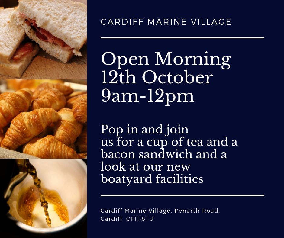 Don't forget to join us tomorrow morning at Cardiff Marine Village for a chance to see our new boatyard facilities!