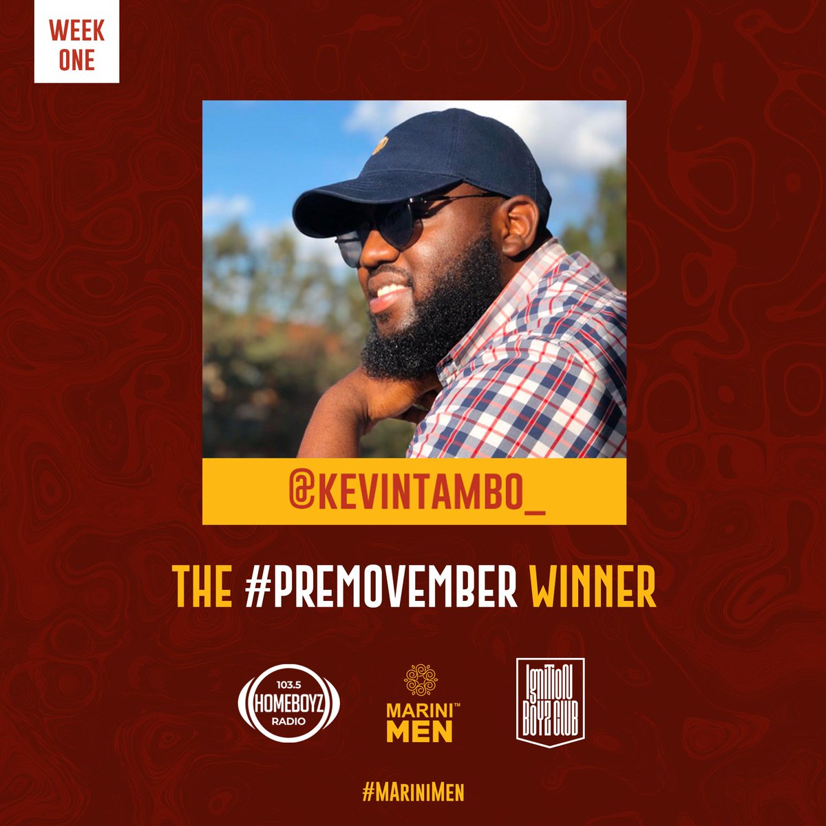 HomeboyzRadio's tweet photo. The winner of our 1st #PreMovember Giveaway including a @Marini_Naturals Hamper and a Grooming Session @castrosmancave is.... @kevintambo_
Congratulations Homy!!
#IgnitionBoyzClub
#MariniMen https://t.co/5bEYvqaZQO