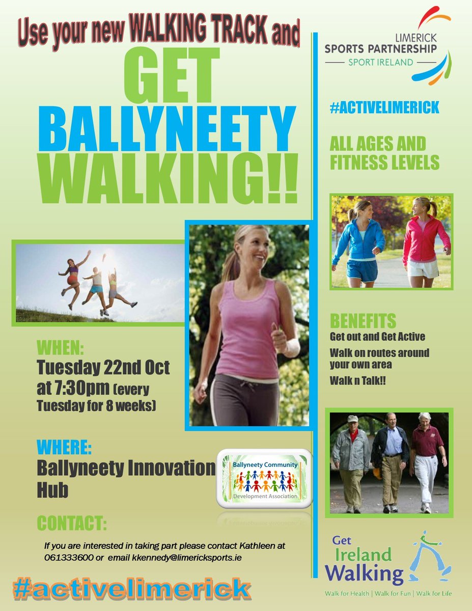 Limericksports's tweet photo. Get Ballyneety Walking - use yere new Walking Track at Ballyneety Innovation Hub: https://t.co/84oZxmO90d #activelimerick #getlimerickwalking https://t.co/aOMTrLjUYn