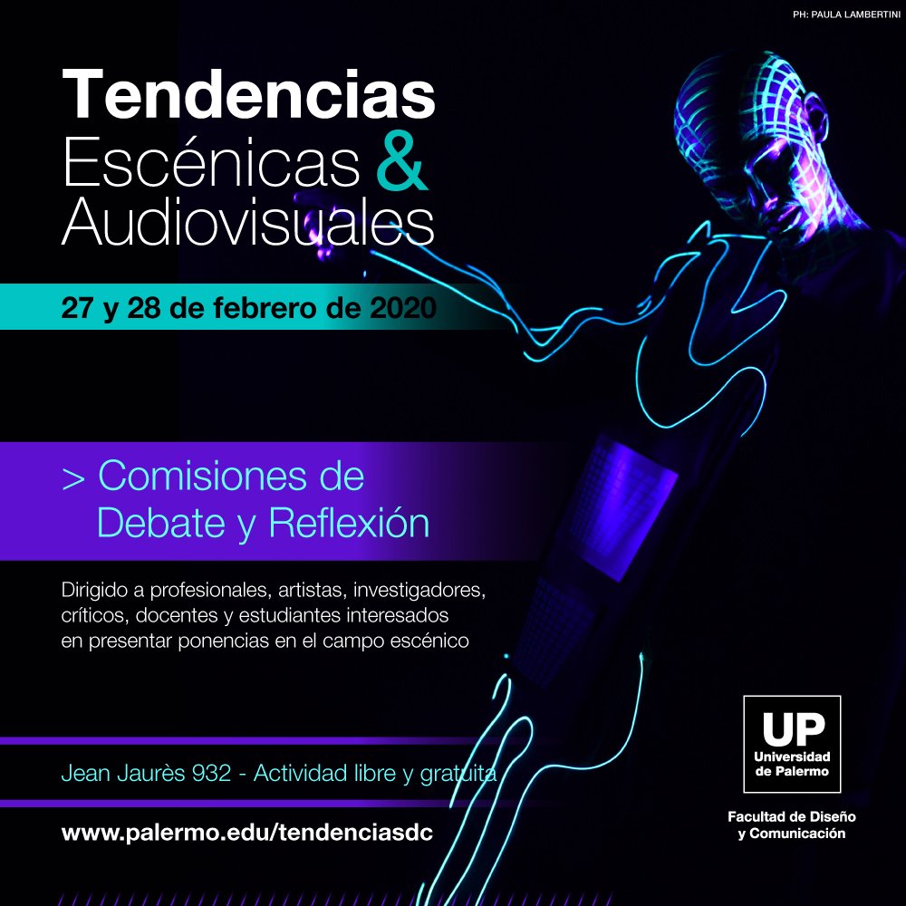 Presentá tu ponencia en el Congreso Tendencias Escénicas
#gratis 
Inscribita en  fido.palermo.edu/servicios_dyc/…