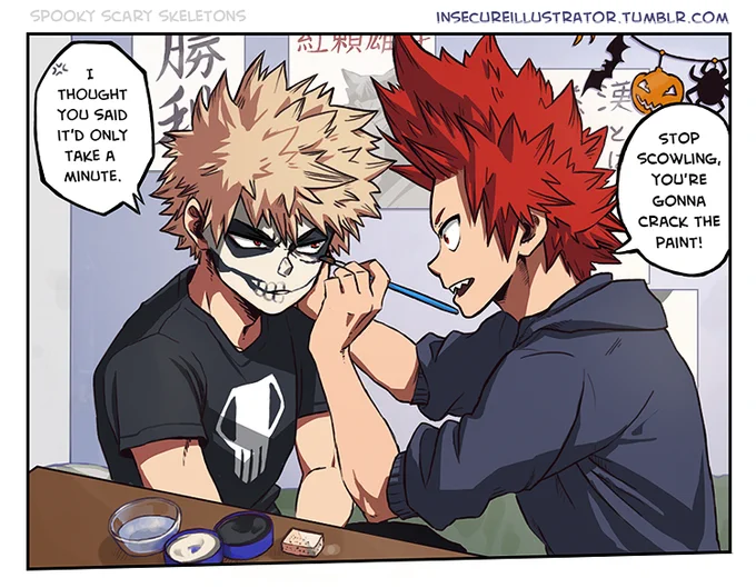 Happy Halloween!  https://t.co/UAOMVEpnnO #bnhafanart #kirishima #bakugou #BNHA 