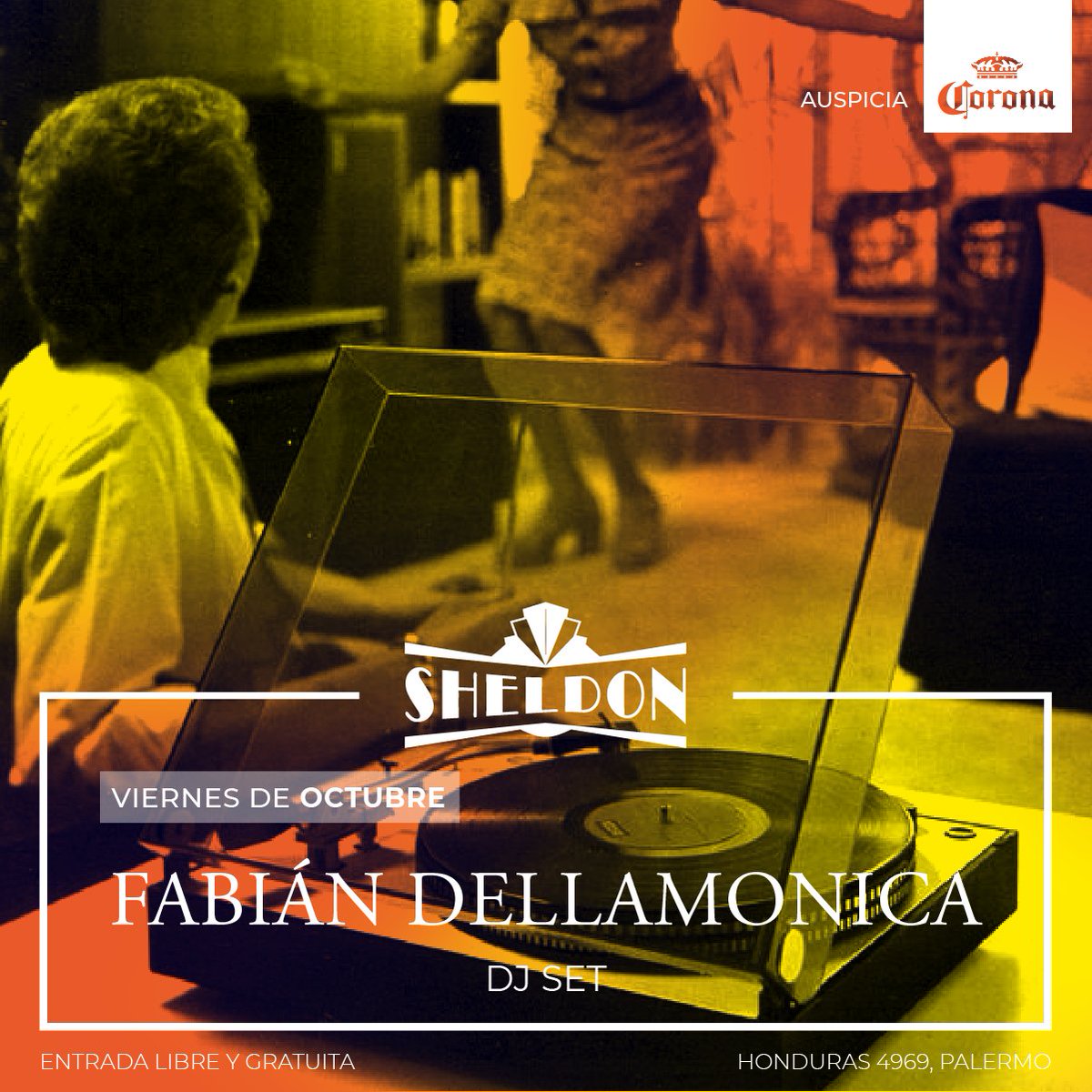 SheldonBar's tweet photo. En breve, en un rato, en tres toques, llega DJ Fabi Dellamónica y la noche del viernes se torna en un universo de colores. Acompañála con coctelería de autor y viajá con nosotros. 

#Palermo #drinks #beer #cocteleriadeautor #food #nightlife #DJ #fingerfood #bar #SheldonCalling https://t.co/xeEj7qKHk8