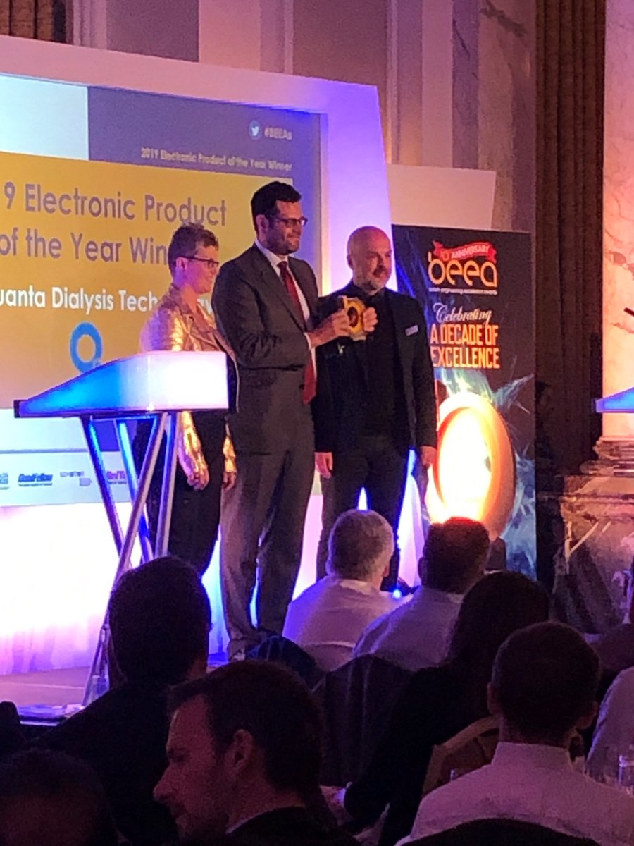 QuantaDT's tweet photo. We're delighted to announce that @QuantaDT has won 'New Electronic Product of the Year' 2019 at the British Engineering Excellence Awards!
#BEEAs2019 #Quanta #HomeHD #TransitionalCare #Awards https://t.co/OGK8sRFLGQ
