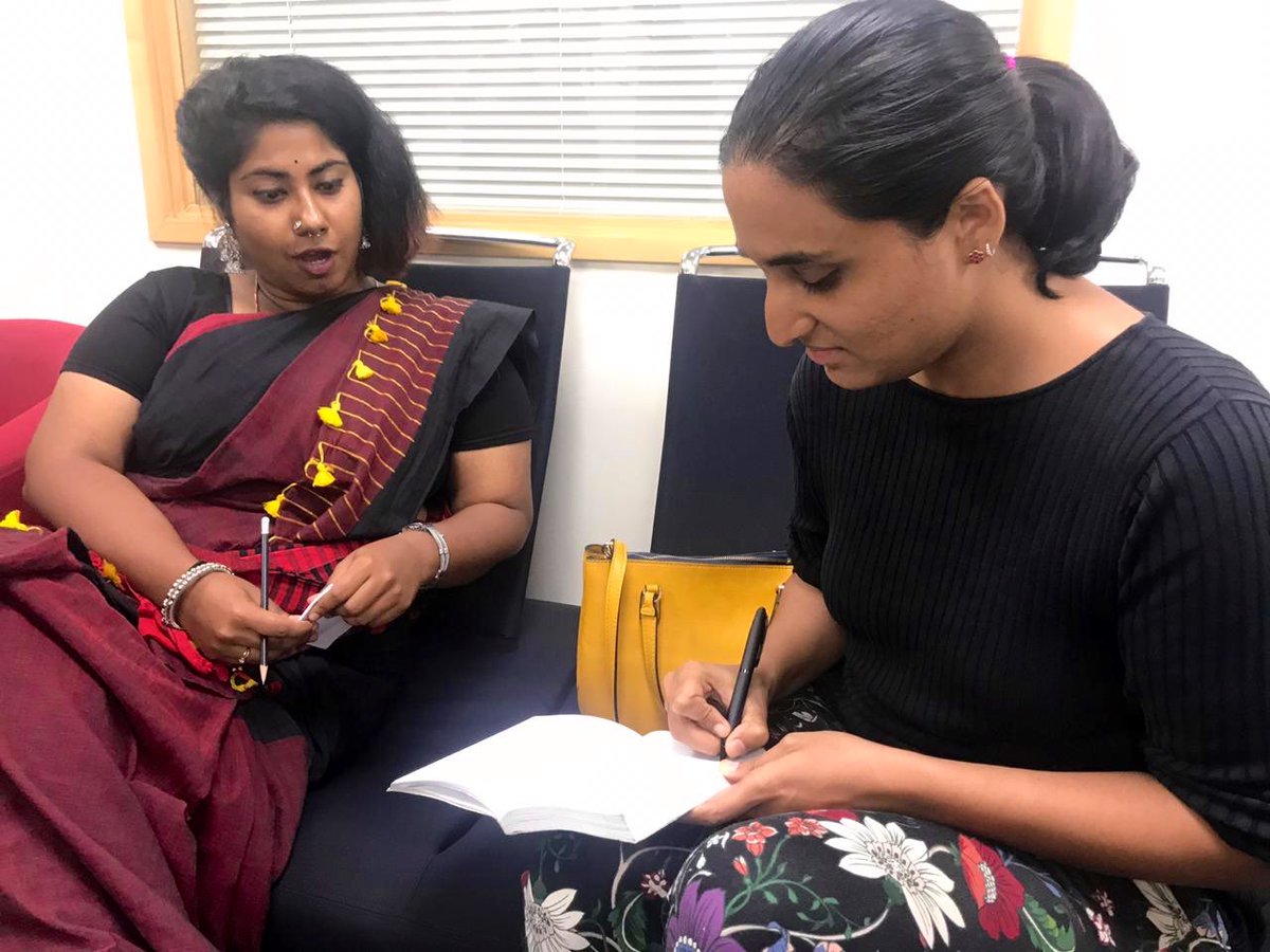 UKinBengaluru's tweet photo. ‘And I sign off as DHC for a day by addressing media with @PilmoreBedford on this unique opportunity. 

Today’s activities have broadened my horizon. It was gratifying to experience 🇬🇧 &amp; 🇮🇳 working together as #ForceforGood to address gender issues!

A memorable day indeed!’ https://t.co/vK2oOtrrVw