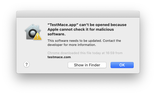 testmace_soft's tweet photo. Hello! 👋 We’ve just updated Test Mace build for Mac OS.❗️If you see an error 🔺 like on the picture just download a new build from our site https://t.co/Jo7x4MQqAX and reinstall the application.

#apis #qa #softwaredeveloper #TestMaceAPI https://t.co/HmsIckRRvo