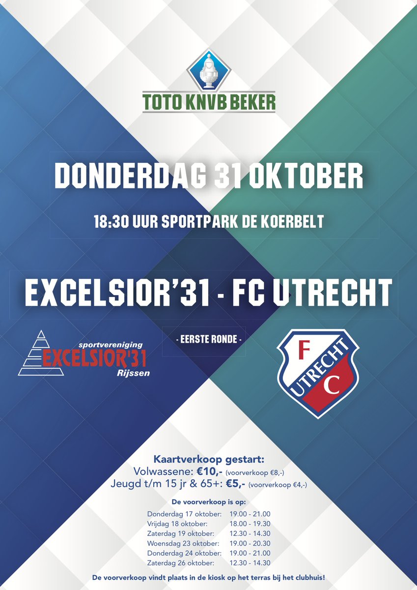 Informatie voorverkoop kaarten Excelsior'31 - FC Utrecht excelsior31.nl/8024/nieuws/in…