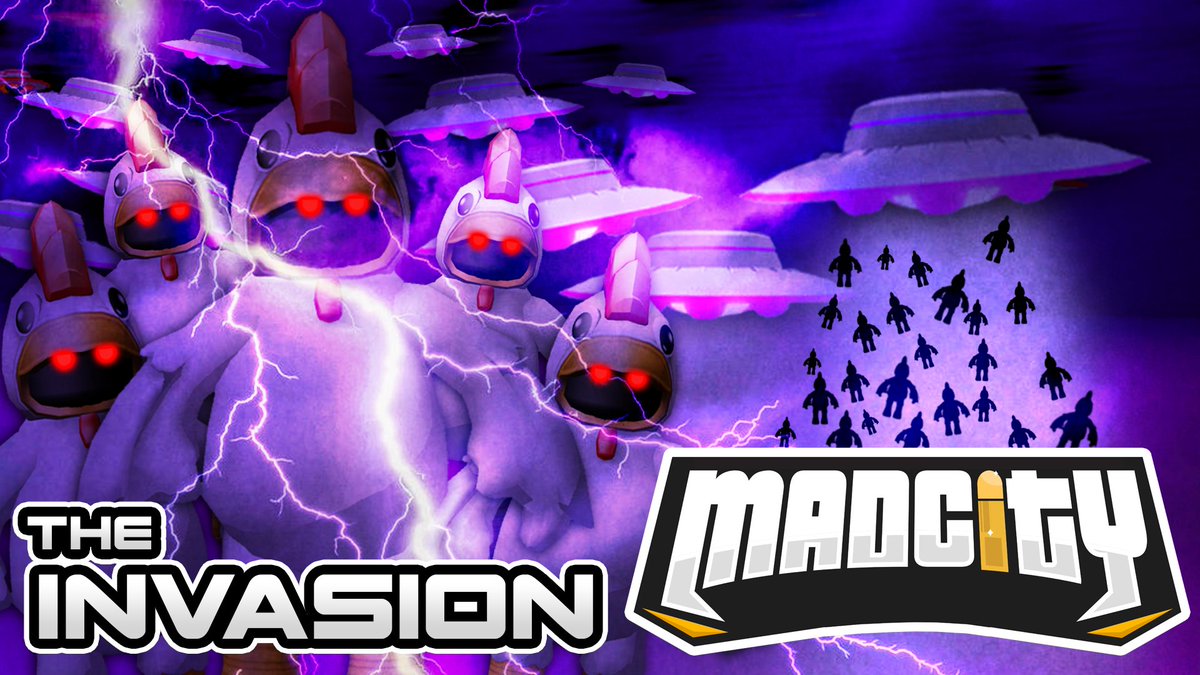 Taylor Sterling On Twitter Mad City Is Under Attack By Alien Chickens Show Them Who S Boss And Defend The City To Win A Vehicle Reward Hidden Secret Bug Fixes - roblox mad city codes website