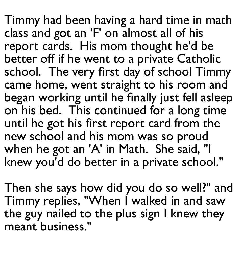 DrelKayy's tweet photo. My favorite joke: Little Timmy https://t.co/NeW14foGy2