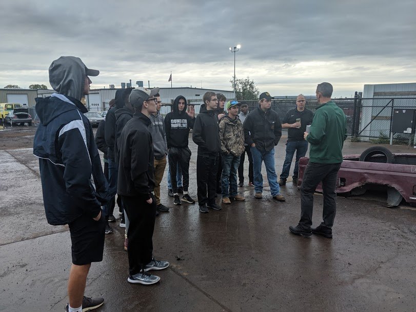 RhsVehicle's tweet photo. Got a chance for the class to tour AAA and UPullRParts yesterday.  A big shout out to Chris Dyson and Patrick McKinney for a great tour.  The kids really enjoyed it! https://t.co/c3vUvtR9m4