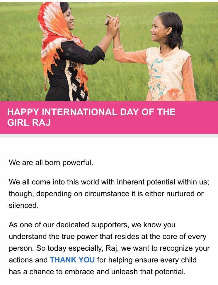 Thank you! So glad to be part of this! Happy International Day of The Girl!