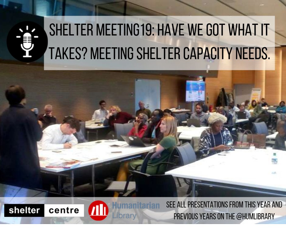 #ShelterMeeting19 is happening now in Geneva and live via videoconferencing! This meeting brings together both practitioners and academics from around the world to share #bestpractices. Thank you to <a href="/unhcr/">UNHCR</a> for funding, <a href="/UNmigration/">IOM - UN Migration 🇺🇳</a> for supporting, and <a href="/ifrc/">IFRC</a> for hosting.