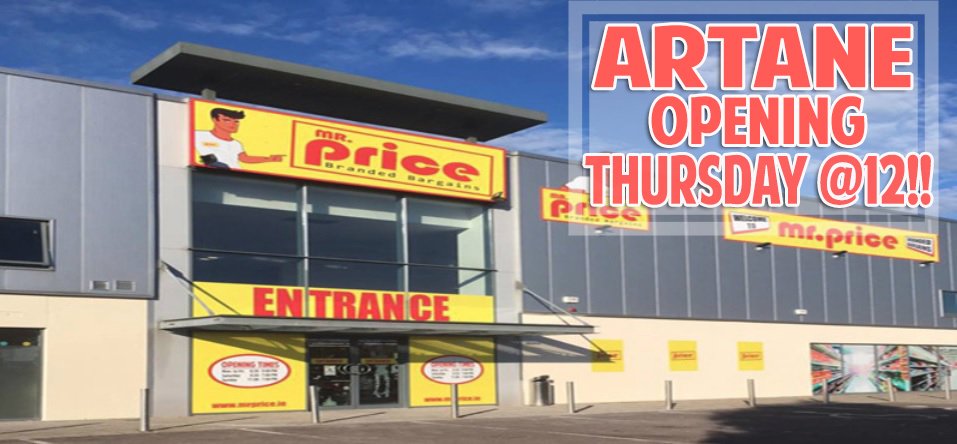 MrPriceIre's tweet photo. Are you coming to our New Store Opening this Thursday at 12 in Artane? #NewStore #OpeningThursday #Giveaways @fm104 @OldDublinTown @Dublin_ie @DublinGazette https://t.co/tqYYYPuxGk