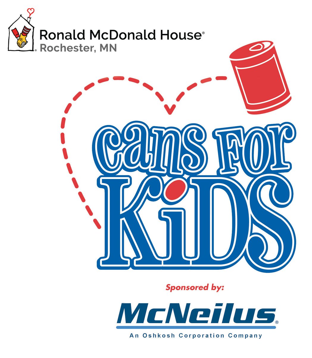 rmh_mnwi's tweet photo. This time tomorrow...@McNeilusCo will be parked at the @RMHMN (850 Second St. SW) to collect #CansForKids! Support children and families by bringing aluminium cans to the House from 8 a.m. - noon! https://t.co/h69XEJuAjO
