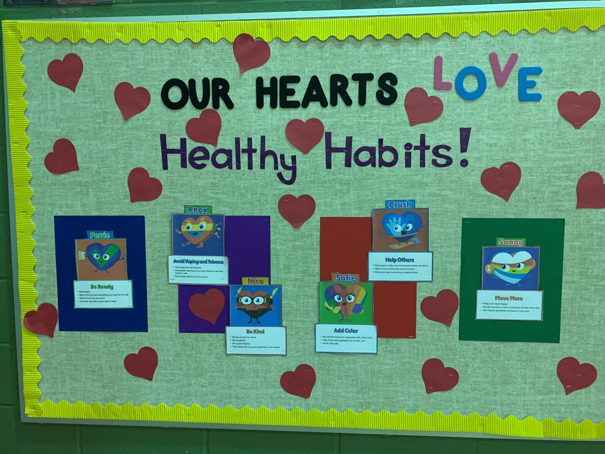 fwefitness5's tweet image. Congrats @FrostwoodElem for raising awareness about heart disease and over $28,000 to help others. Challenge yourself every day to be kind, get active, and eat more fruits and veggies!
Thank you Kids School Health Advisory Committee at FWE for this amazing bulletin board