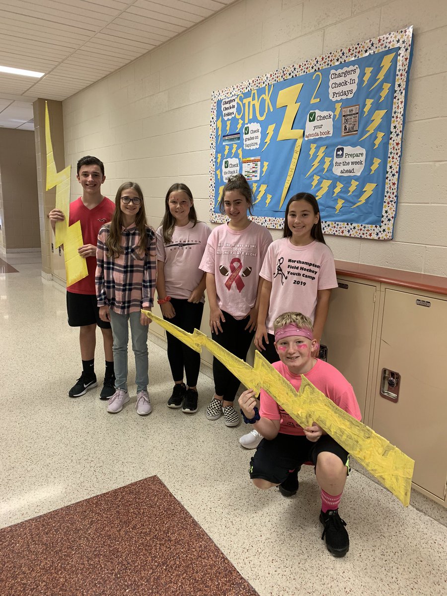 NamsStack2's tweet photo. Charging ahead for a great cause @NAMS1617 ...GO PINK! #Gochargers https://t.co/6LBJ9v2eqs