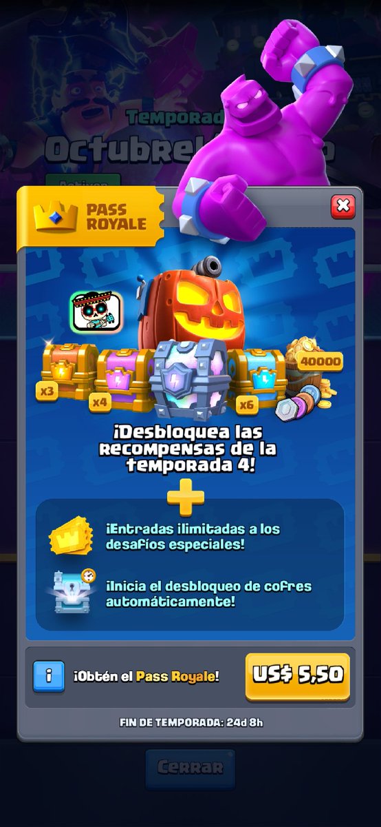 📢SORTEO
Sorteo de un Pass Royale🥳
📌Requisitos
🔹Seguir a @angeloandres04 y <a href="/KevContrerasCR/">Kevin Contreras☀️</a>
🔹Etiquetar a 3 amigos
🔹Dar ❤️ y rt
El sorteo finaliza el 18.