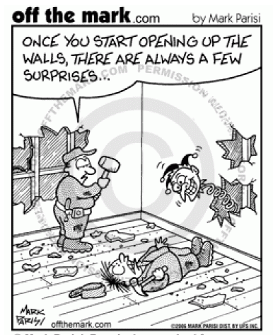 SierraWoodstock's tweet photo. Its time for another fun Friday here at Sierra Construction! Not only do we offer Design-Build services, but we are happy to offer Interior Fit-ups and Renovations. No need to sweat, we've seen plenty of surprises! #FunJokeFriday #FunFridays #SierraConstruction #RenovationJokes https://t.co/SR0fqFmyGr