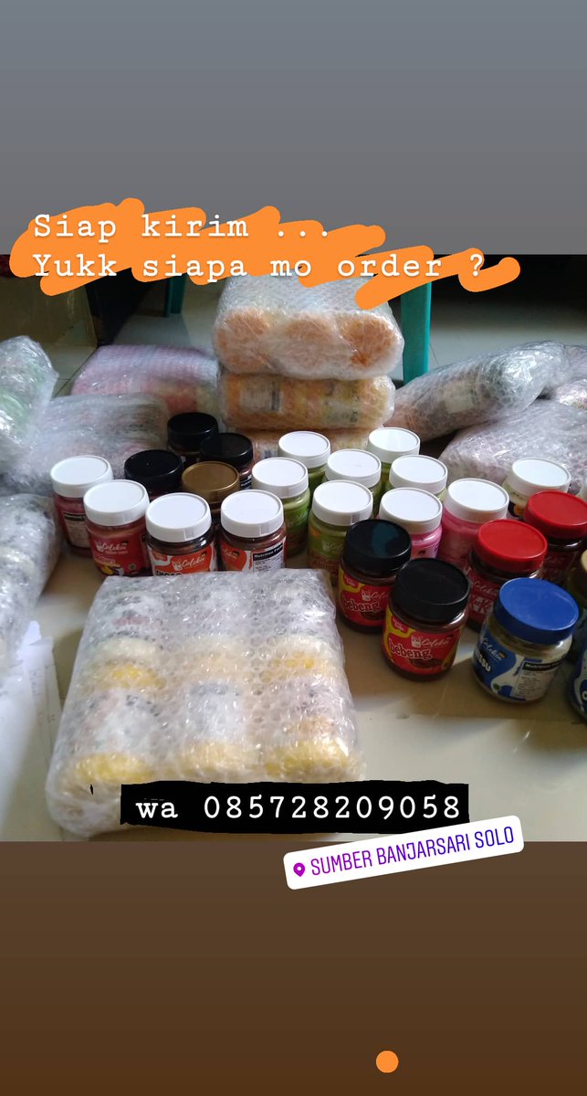 Siapp kirim ..siap antar 
Selai hits ..selai homemade rasa juaraaa ..
Tinggal wa 085728209058