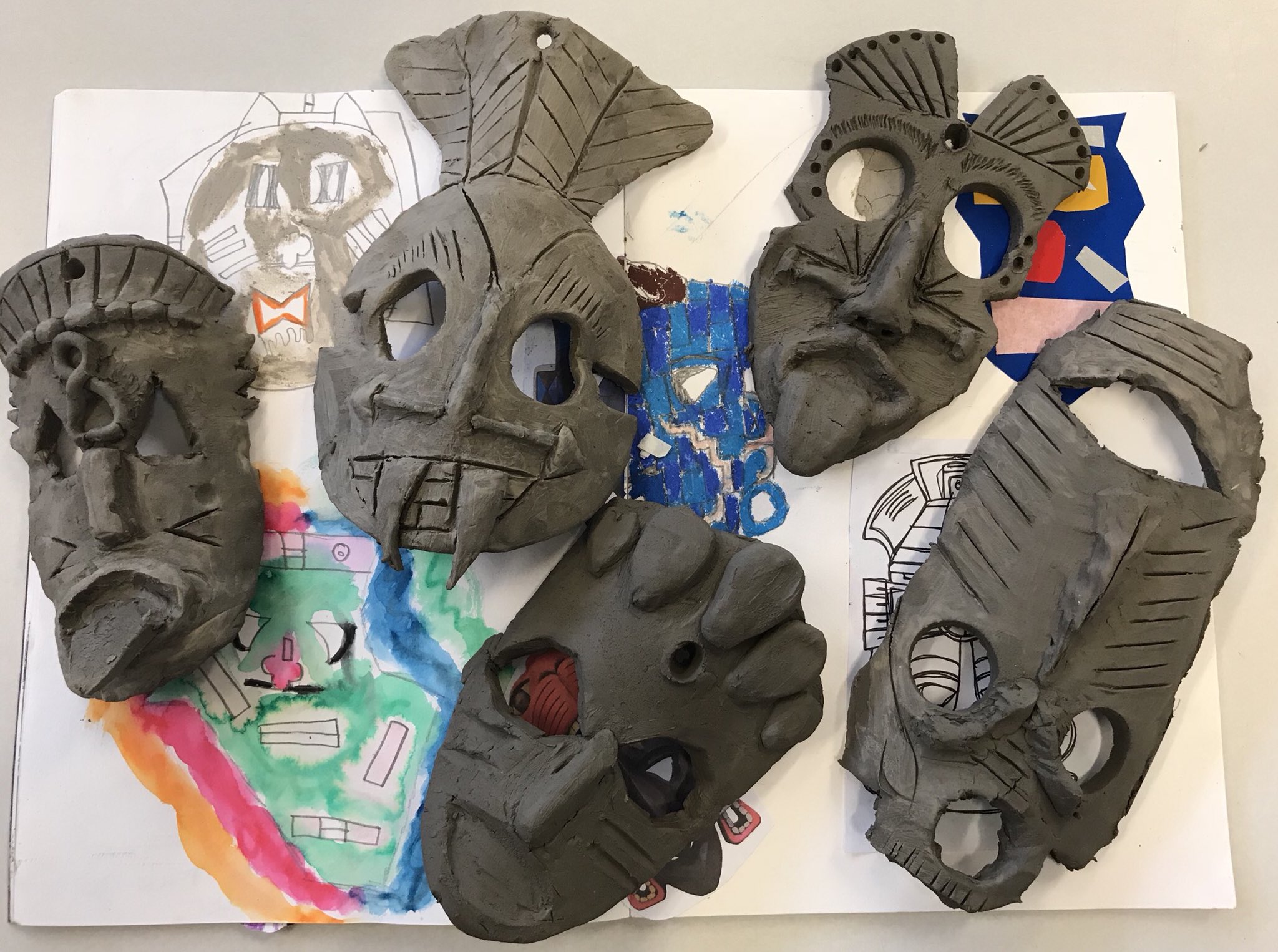 Gomersal Primary Art on Twitter: "Y6 have and created their own clay mask inspired by the Ancient Maya civilisation. Do you think these would make good: death, event or battle masks? #