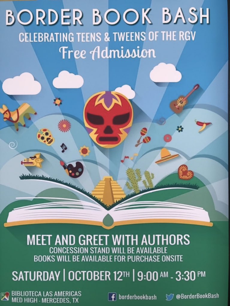 G8wayLibrary's tweet image. Come join us at the Border Book Bash tomorrow, Oct 12, at @bla_library from 9-3:30. Free admission! We will have author sessions, giveaways, make and take, face painting, book sales by B&amp;amp;N and much more! #bookfestival #books #authors #librariestransformtx #librarians